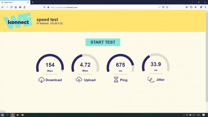 Speedtest von Eutelsat für das Satelliteninternet (Eutelsat)
